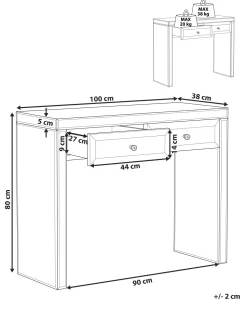 Consola Com 2 Gavetas Em Efeito Espelhado Prateado Tilly
