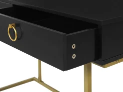 Consola Com 2 Gavetas Preta E Dourada Westport