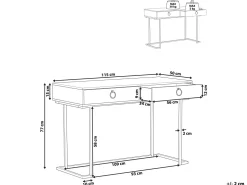 Consola Com 2 Gavetas Preta E Dourada Westport