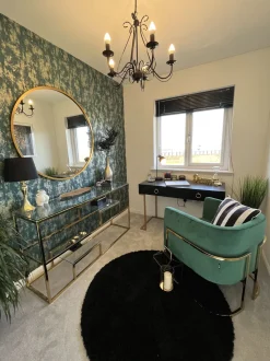 Consola Com 2 Gavetas Preta E Dourada Westport