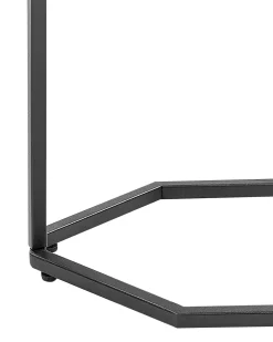 Consola Efeito De Marmore Branco Com Preto