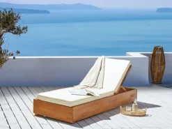 Espreguicadeira De Jardim Em Madeira Clara De Acacia Fanano