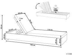 Espreguicadeira De Jardim Em Madeira Clara De Acacia Fanano