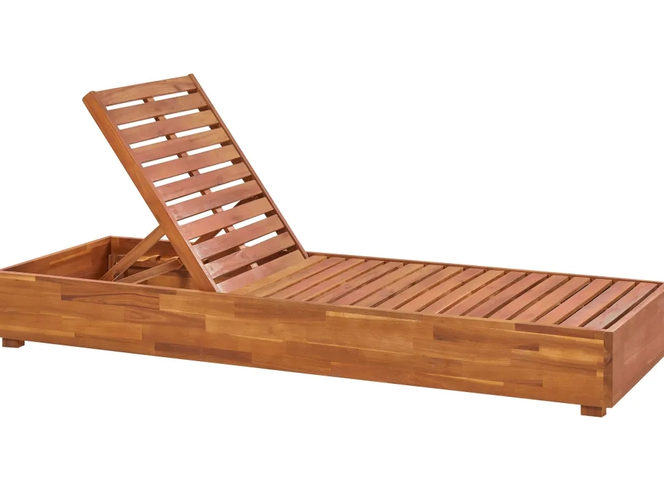 Espreguicadeira De Jardim Em Madeira Clara De Acacia Fanano