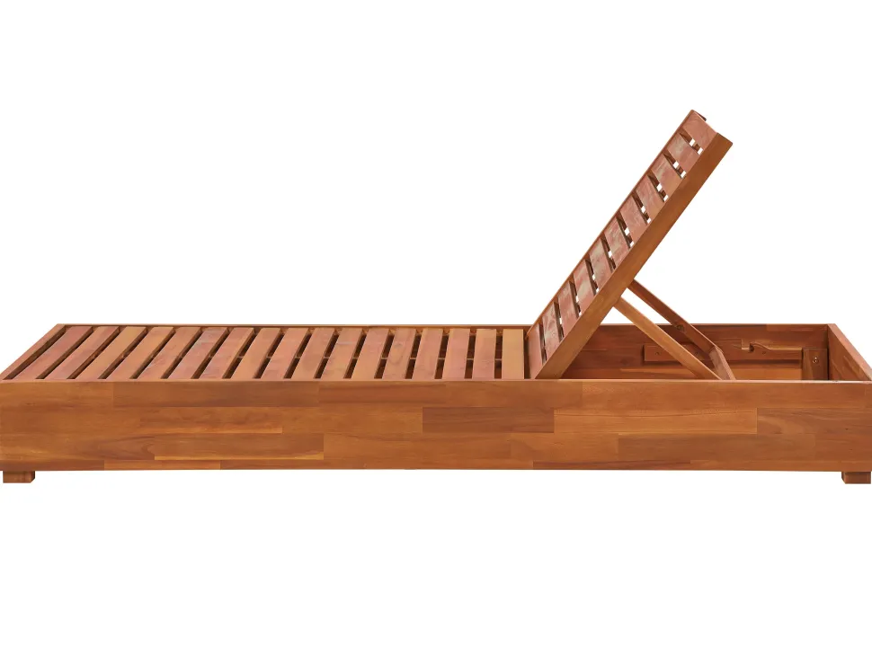 Espreguicadeira De Jardim Em Madeira Clara De Acacia Fanano