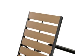 Espreguicadeira De Jardim Em Aluminio Castanho Claro E Preto Nardo