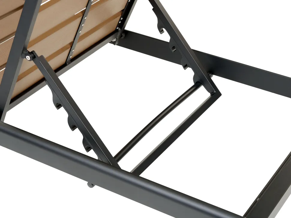 Espreguicadeira De Jardim Em Aluminio Castanho Claro E Preto Nardo