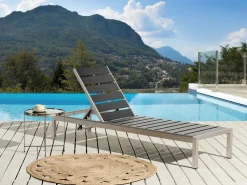 Espreguicadeira De Jardim Em Aluminio Preto Nardo