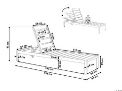 Espreguicadeira De Jardim Em Aluminio Preto Nardo