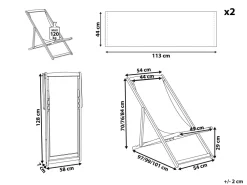 Espreguicadeira De Jardim Em Madeira De Acacia Escura Com 2 Tecidos A Escolha Anzio