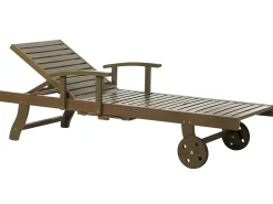 Espreguicadeira Em Madeira Escura De Acacia Amantea