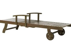 Espreguicadeira Em Madeira Escura De Acacia Amantea