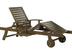 Espreguicadeira Em Madeira Escura De Acacia Amantea