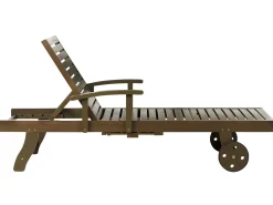 Espreguicadeira Em Madeira Escura De Acacia Amantea