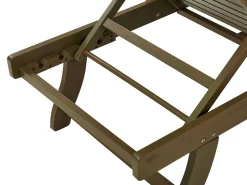 Espreguicadeira Em Madeira Escura De Acacia Amantea