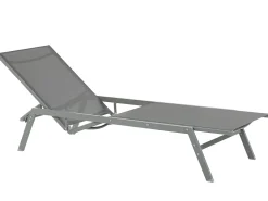 Espreguicadeira Metalica Com Tela Cinzenta Vernazza