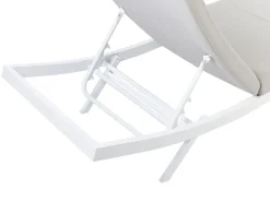 Espreguicadeira Reclinavel Em Tecido Cinzento Claro Amelia