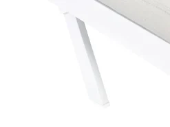 Espreguicadeira Reclinavel Em Tecido Cinzento Claro Amelia