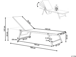Espreguicadeira Reclinavel Amarela Portofino