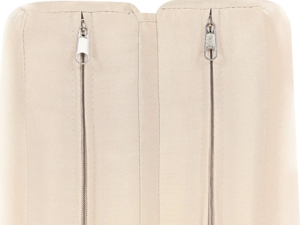 Espreguicadeira Reclinavel De Jardim Em Rattan Creme Osini