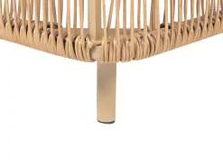 Espreguicadeira Reclinavel De Jardim Em Rattan Creme Osini