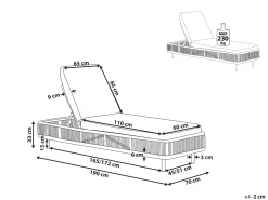 Espreguicadeira Reclinavel De Jardim Em Rattan Creme Osini