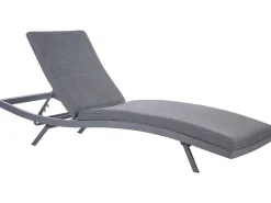 Espreguicadeira Reclinavel Em Tecido Cinzento Escuro Amelia