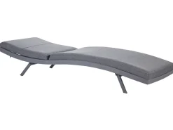 Espreguicadeira Reclinavel Em Tecido Cinzento Escuro Amelia