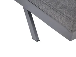 Espreguicadeira Reclinavel Em Tecido Cinzento Escuro Amelia