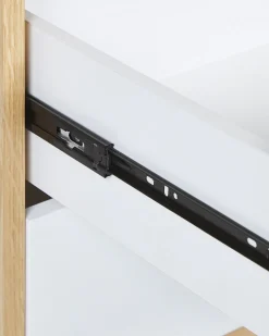 Estante Com 2 Gavetas Castanho Clara E Branca Richmond