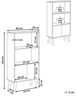 Estante Com 2 Portas Castanha Escura Vicosa