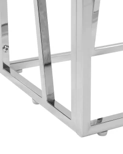 Estante Com 4 Prateleiras Em Metal Prateado Hoxie