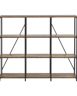 Estante Com 3 Prateleiras Castanha Escura Rhode