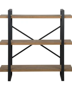 Estante Com 3 Prateleiras Castanha Escura Timber