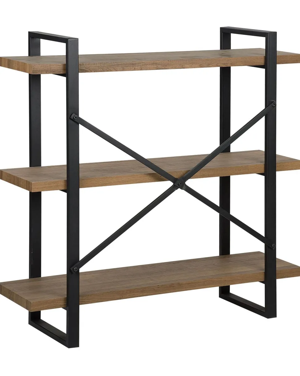 Estante Com 3 Prateleiras Castanha Escura Timber