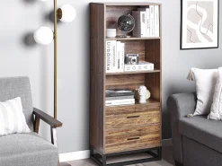 Estante Com 3 Prateleiras Castanha Escura Delta