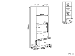 Estante Com 3 Prateleiras Castanha Escura Delta