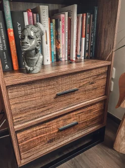 Estante Com 3 Prateleiras Castanha Escura Delta