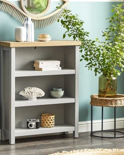 Estante Com 3 Prateleiras Cinzenta Clio