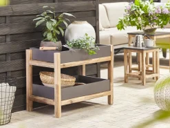 Estante Com 2 Prateleiras De Cimento Cinzento Oliena