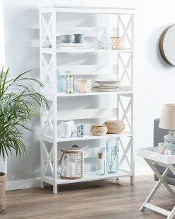 Estante Com 4 Prateleiras Branca Foster