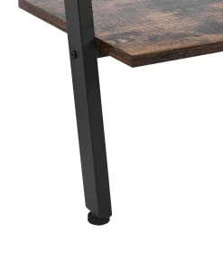 Estante Com 4 Prateleiras Castanha Escura E Preta Vilseck