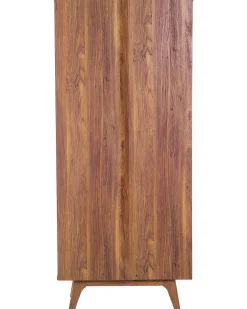 Estante Com 3 Prateleiras E 2 Portas Castanha Escura E Branca Columbus