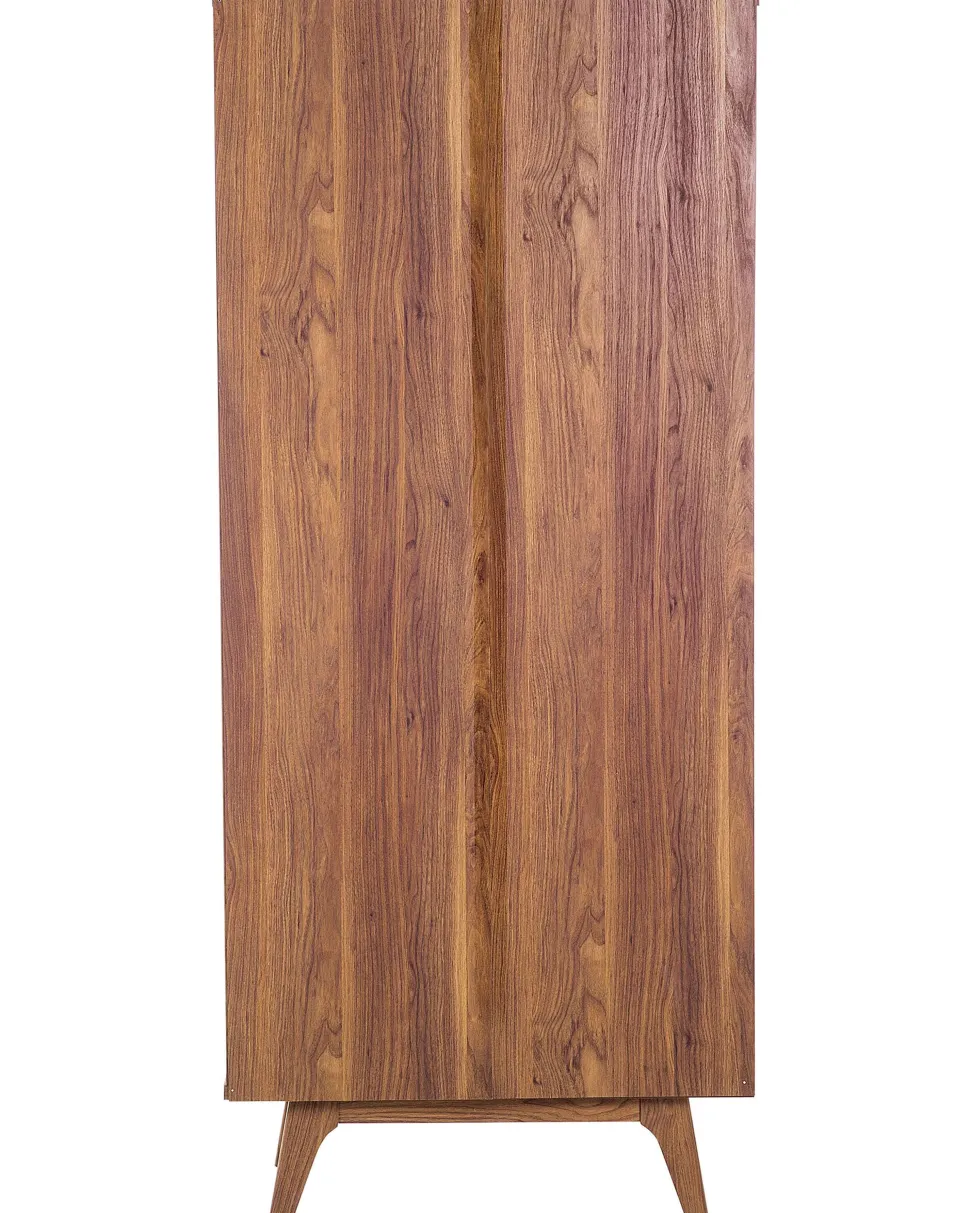 Estante Com 3 Prateleiras E 2 Portas Castanha Escura E Branca Columbus