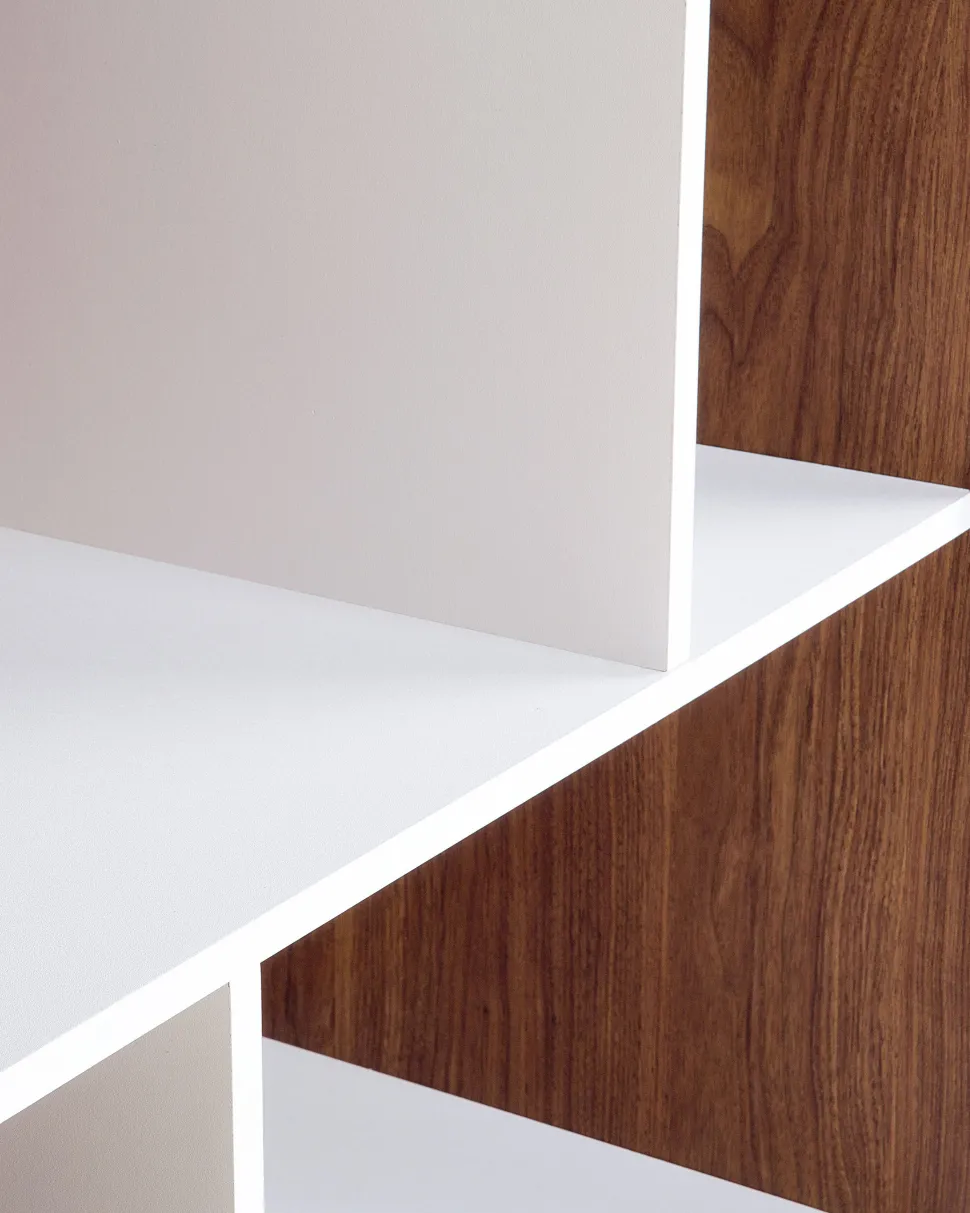 Estante Com 3 Prateleiras E 2 Portas Castanha Escura E Branca Columbus