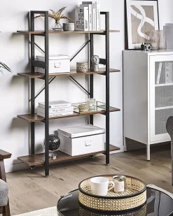 Estante Com 4 Prateleiras Castanha Escura Darby