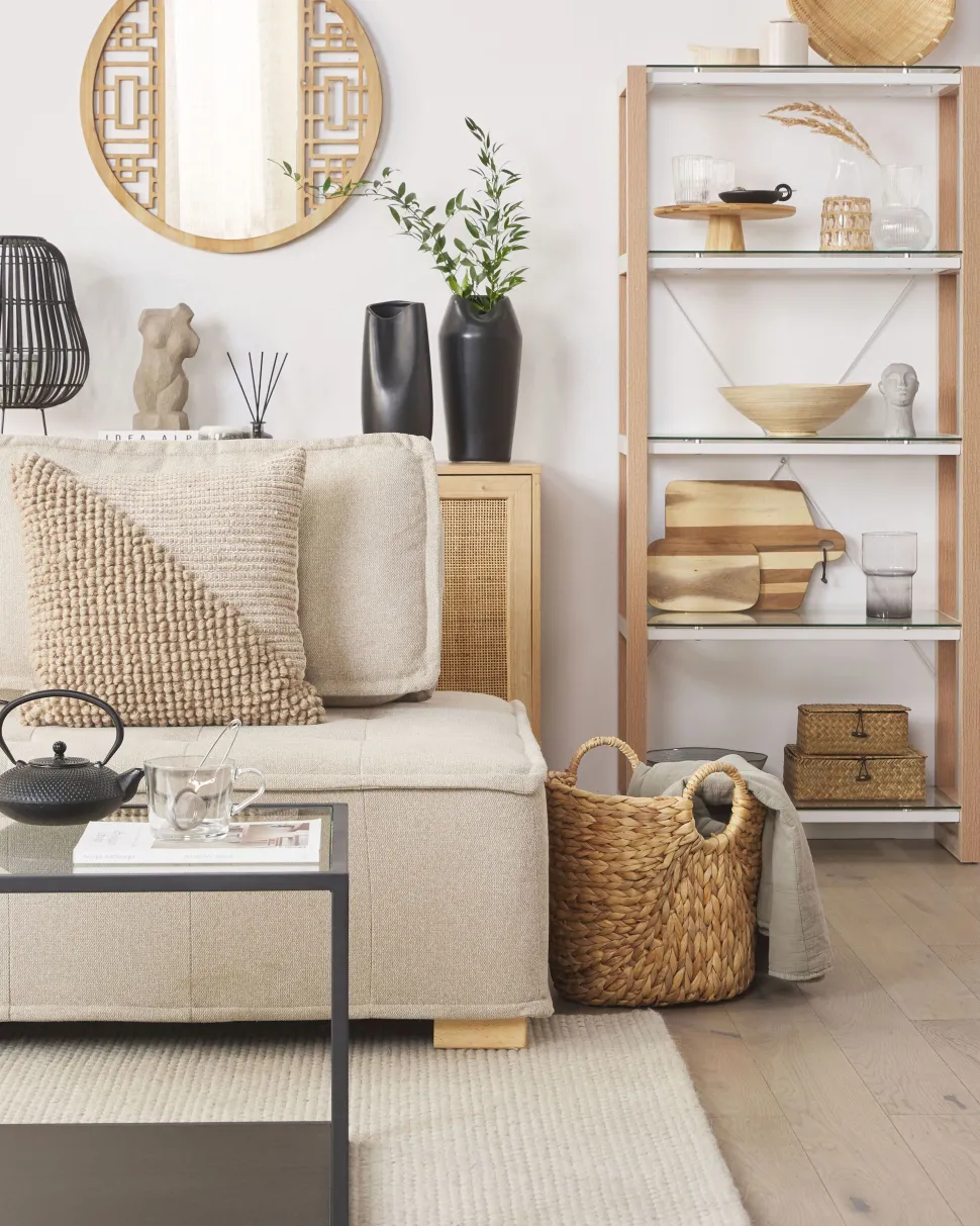 Estante Com 4 Prateleiras Branca E Castanha Clara Jenks