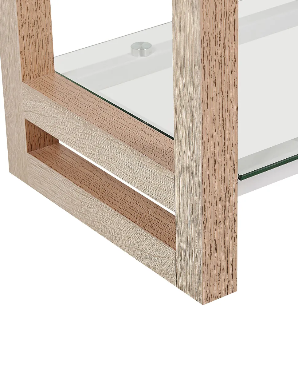 Estante Com 4 Prateleiras Branca E Castanha Clara Jenks