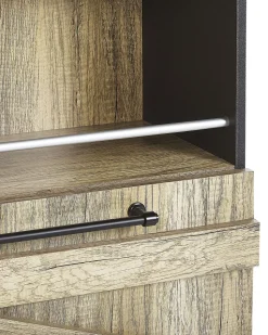 Estante Com 4 Prateleiras Castanho Clara E Preta Salter