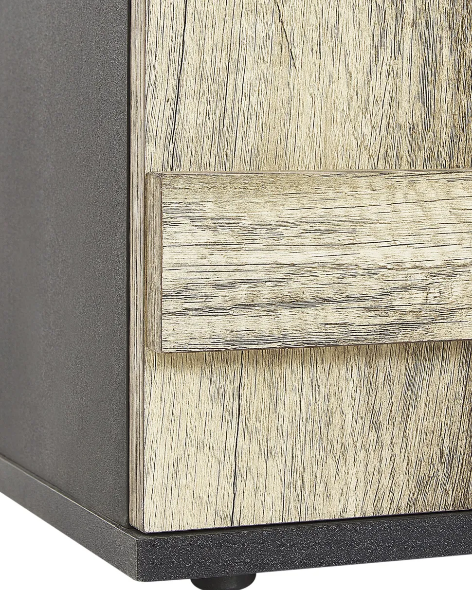 Estante Com 4 Prateleiras Castanho Clara E Preta Salter